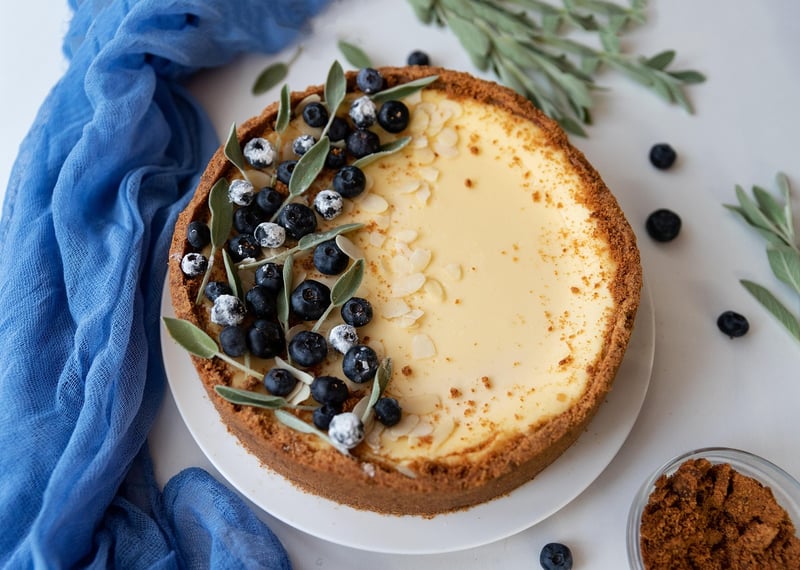 Blueberry Lavender Cheesecake Bars